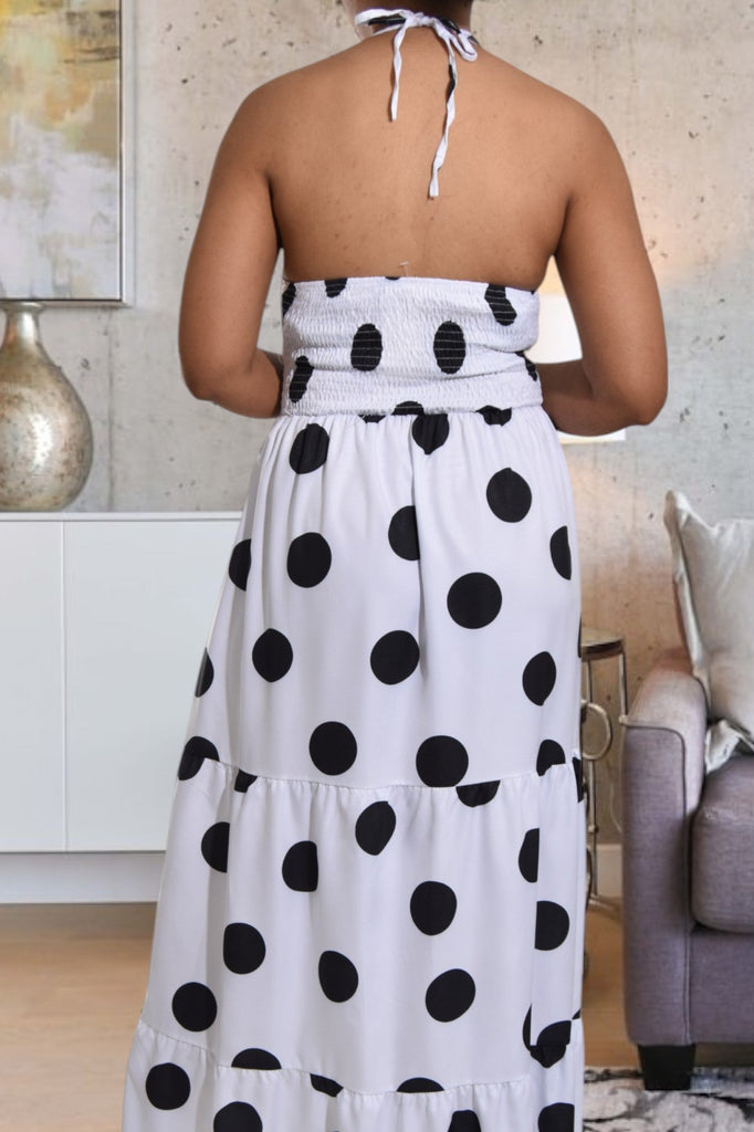 Ladies Black Polka Dot Dress - StylePhase SA