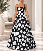 Ladies Black Polka Dot Tie Back Dress - StylePhase SA