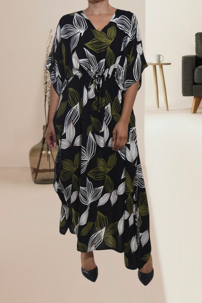 Ladies Black Printed Kaftan - StylePhase SA