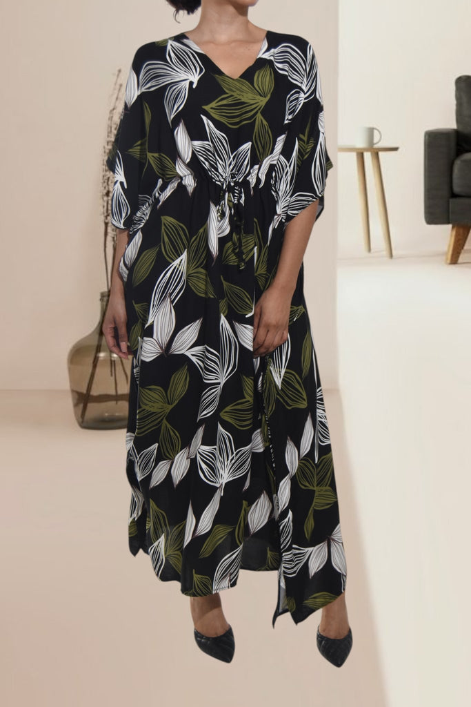 Ladies Black Printed Kaftan - StylePhase SA