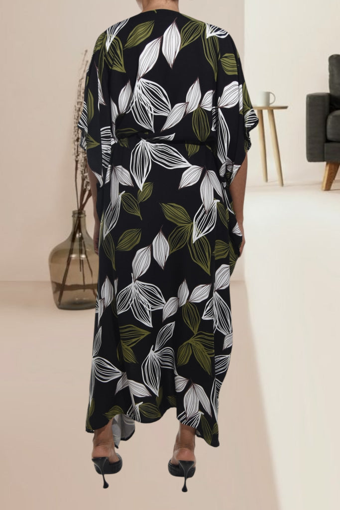 Ladies Black Printed Kaftan - StylePhase SA