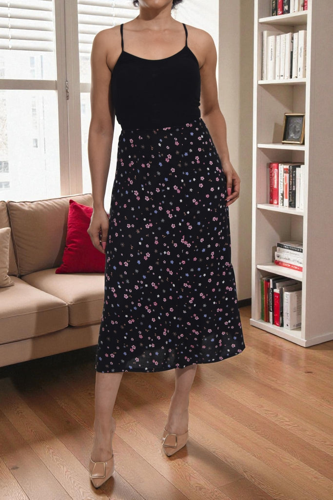 Ladies Black Printed Pattern Skirt - StylePhase SA