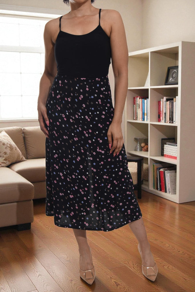 Ladies Black Printed Pattern Skirt - StylePhase SA