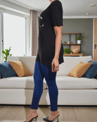 Ladies Black Printed Tee - StylePhase SA