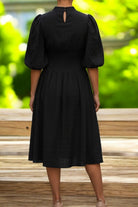 Ladies Black Puff Sleeve Dress - StylePhase SA
