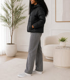 Ladies Black Puffer Hoody Jacket - StylePhase SA
