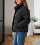 Ladies Black Puffer Jacket - StylePhase SA
