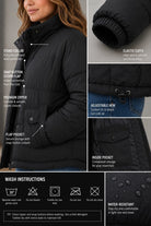 Ladies Black Puffer Jacket - StylePhase SA
