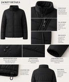 Ladies Black Puffer Jacket - StylePhase SA