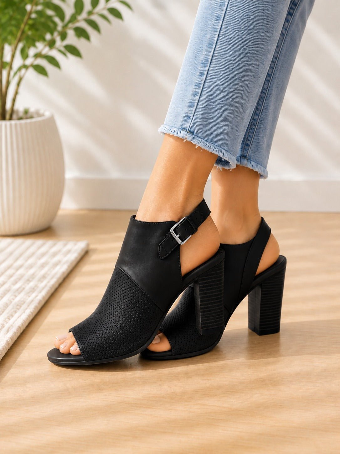 Ladies Black Rellia Heel - StylePhase SA