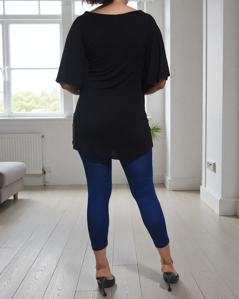 Ladies Black Round Neck Blouse - StylePhase SA