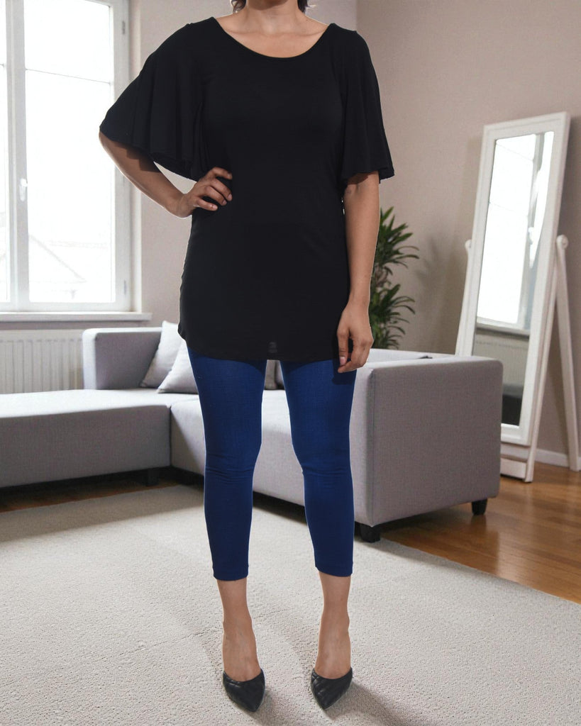 Ladies Black Round Neck Blouse - StylePhase SA