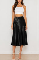 Ladies Black Satin Skirt - StylePhase SA