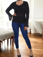 Ladies Black Sequence Top - StylePhase SA