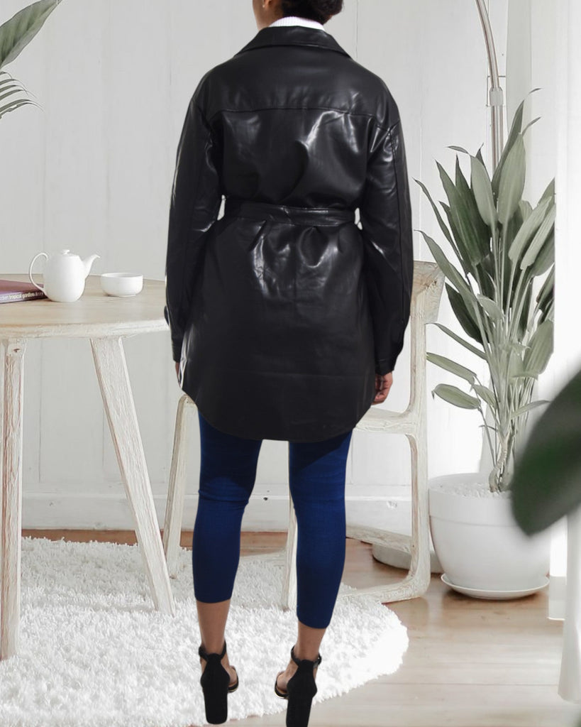 Ladies Black Shirt Dress - StylePhase SA