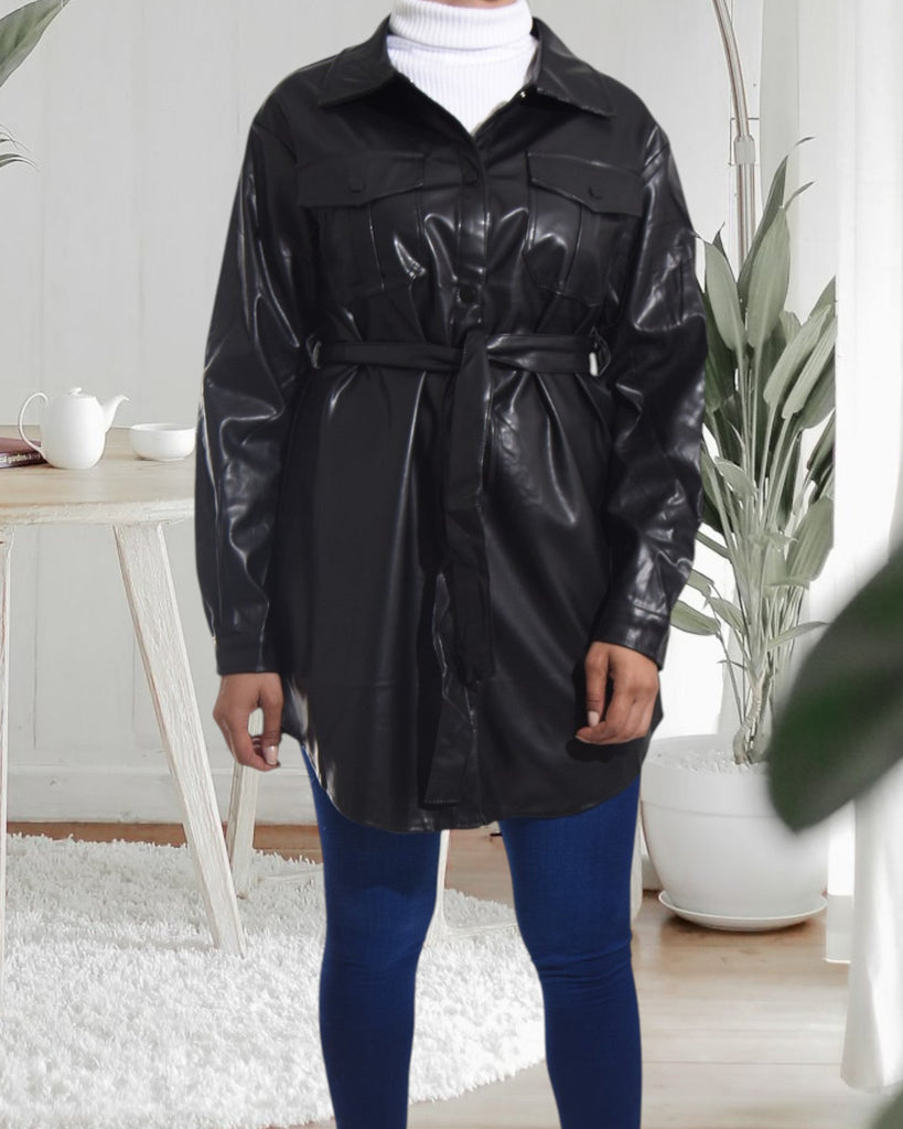 Ladies Black Shirt Dress - StylePhase SA