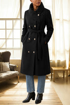 Ladies Black Side Collar Coat - StylePhase SA