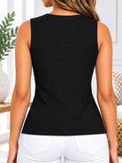 Ladies Black Sleeveless Jersey Top - StylePhase SA