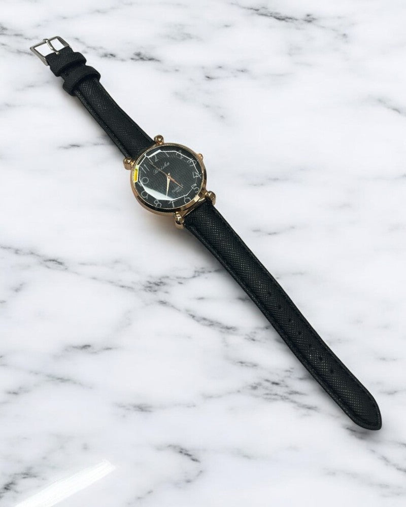 Ladies Black Strap Watch - StylePhase SA