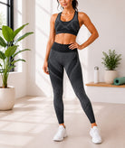 Ladies Black Strappy Activewear Set - StylePhase SA