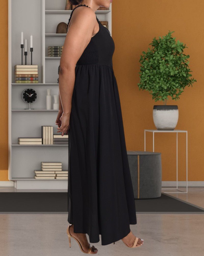 Ladies Black Strappy Maxi Dress - StylePhase SA