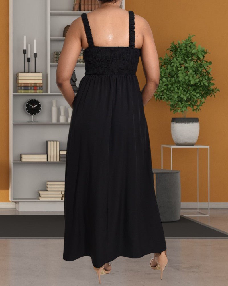 Ladies Black Strappy Maxi Dress - StylePhase SA