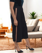 Ladies Black Stripe 3/4 Pants - StylePhase SA