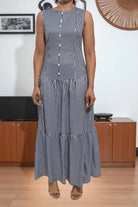 Ladies Black Stripe Dress - StylePhase SA