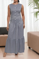 Ladies Black Stripe Dress - StylePhase SA