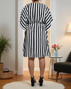 Ladies Black Stripe Pocket Dress - StylePhase SA