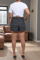 Ladies Black Stripe Pocket Shorts - StylePhase SA