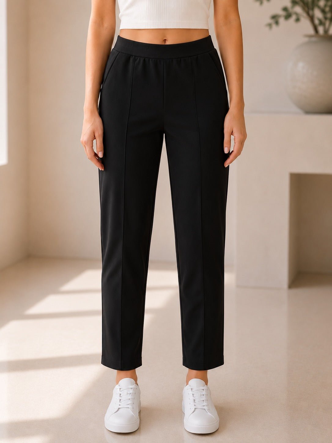 Ladies Black Suede Pants - StylePhase SA