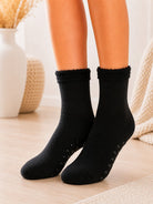 Ladies Black Thermal Slipper Socks - StylePhase SA