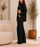 Ladies Black Three Piece Set - StylePhase SA