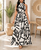 Ladies Black Tie Back Maxi Dress - StylePhase SA