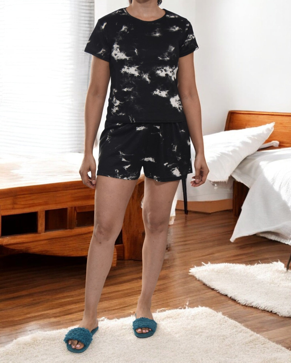 Ladies Black Tie Dye Pj Set - StylePhase SA