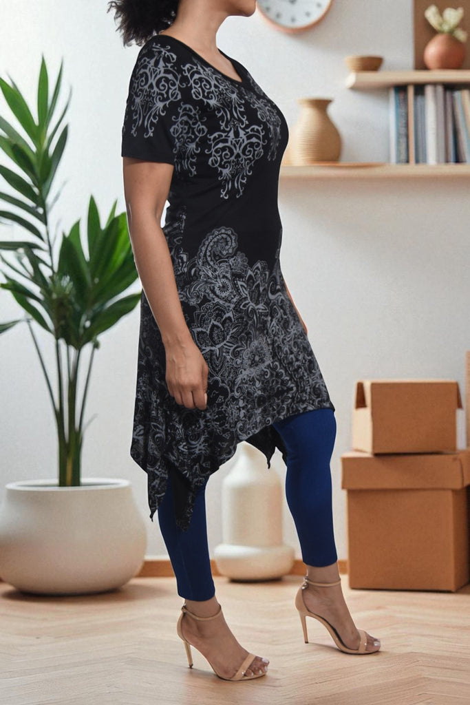 Ladies Black Tunic Mini Dress - StylePhase SA