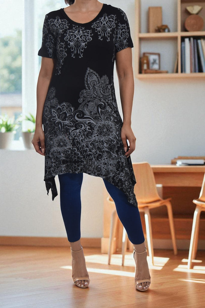 Ladies Black Tunic Mini Dress - StylePhase SA