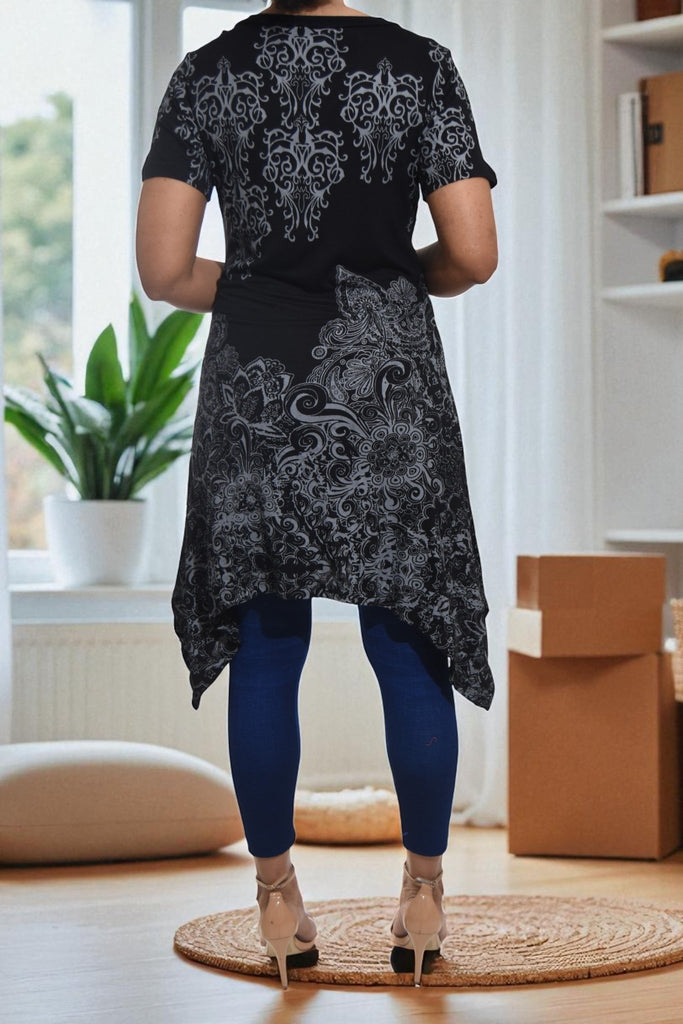 Ladies Black Tunic Mini Dress - StylePhase SA