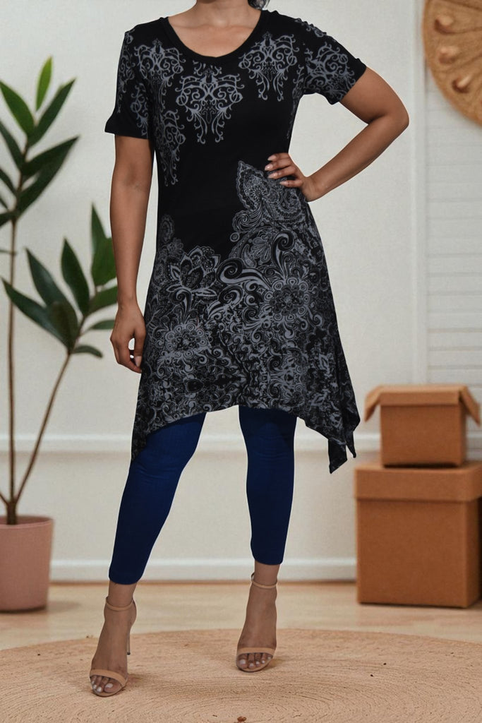 Ladies Black Tunic Mini Dress - StylePhase SA