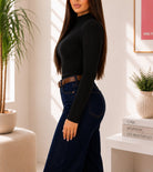 Ladies Black Turtle Neck Sweater - New Feeling - StylePhase SA