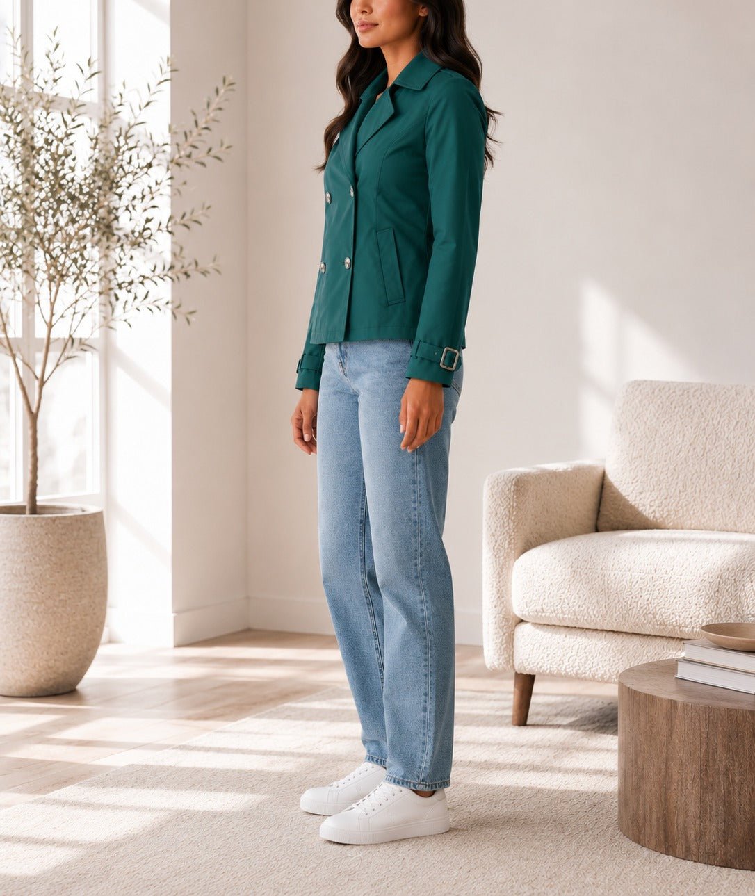 Ladies Blazer Lined Coat - Green - StylePhase SA