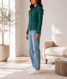 Ladies Blazer Lined Coat - Green - StylePhase SA