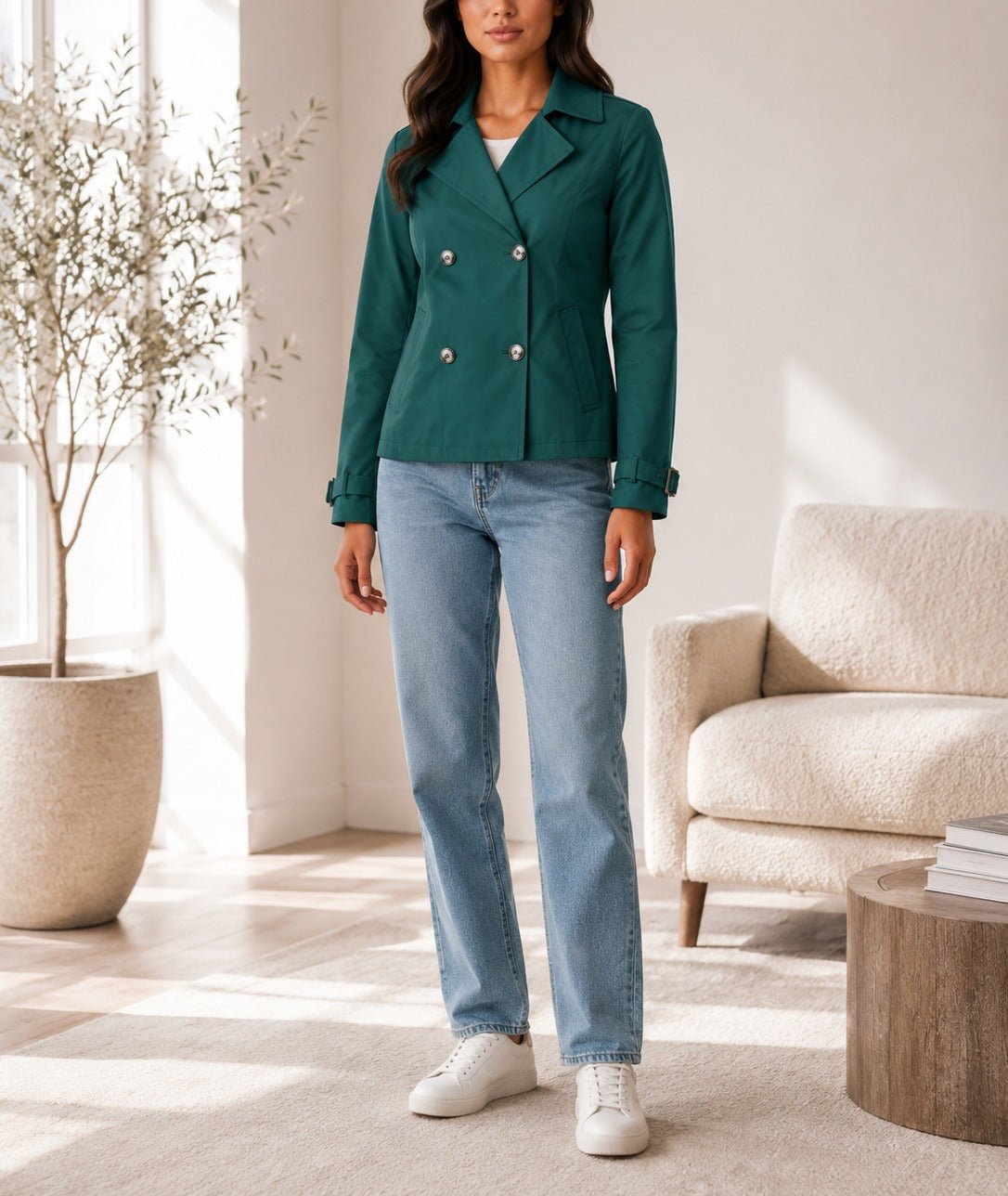 Ladies Blazer Lined Coat - Green - StylePhase SA