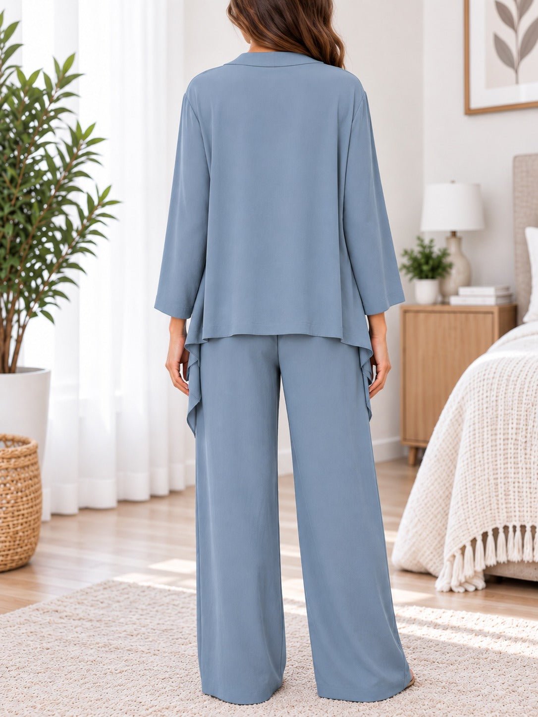 Ladies Blue 3 Piece Pants Set - StylePhase SA