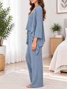 Ladies Blue 3 Piece Pants Set - StylePhase SA