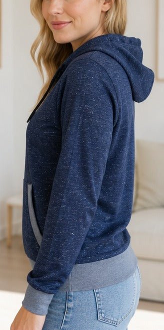 Ladies Blue And Grey Waffle Jacket - StylePhase SA