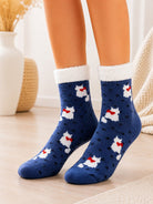 Ladies Blue And White Thermal Slipper Socks - StylePhase SA