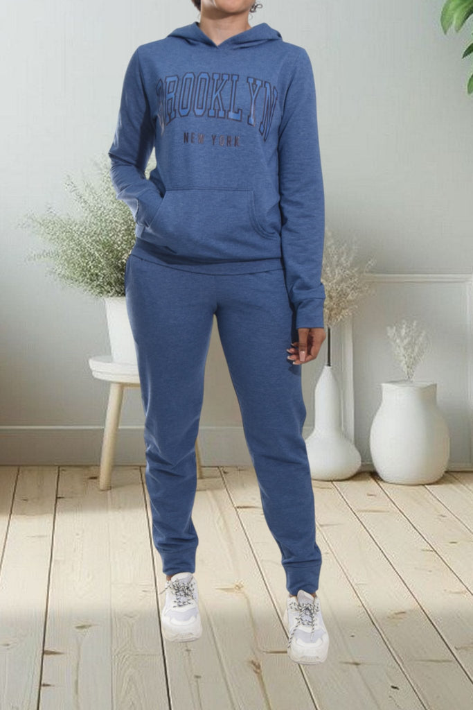 Ladies Blue Brooklyn Tracksuit Set - StylePhase SA