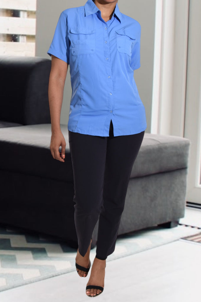 Ladies Blue Button Shirt - StylePhase SA